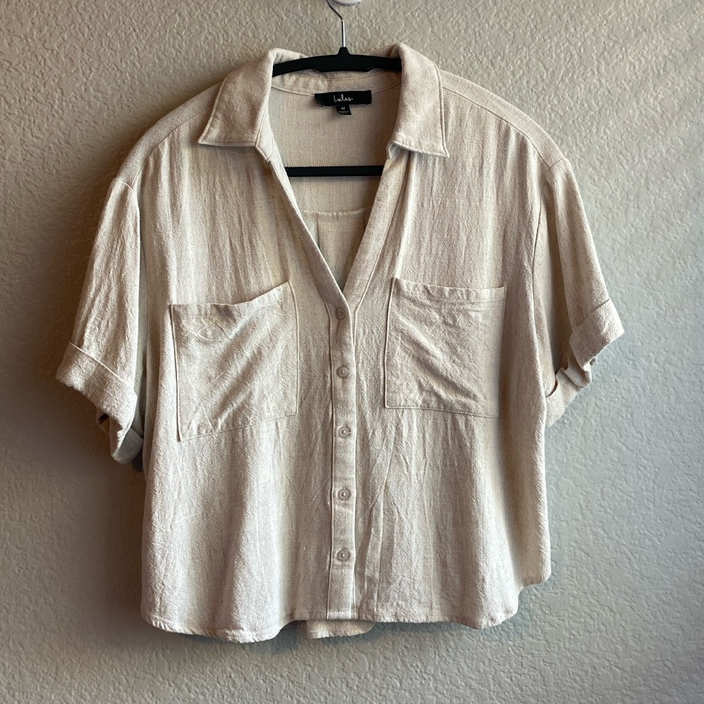 Lulus button up blouse | size M
